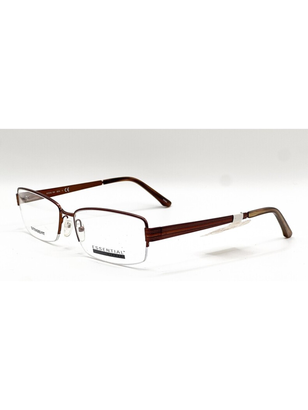 Essential Eyewear EN 1165 2074 Brown Full Rim Authentic Eyeglass Frames 61-18